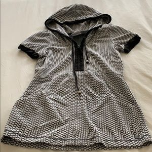 ONEIL Coverup w hood. Peplum Detail. Size S